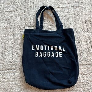 Navy Tote Bag Emotional Baggage